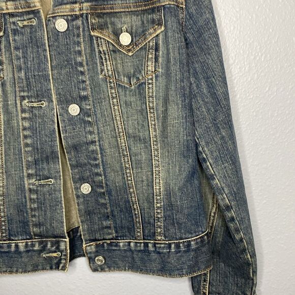 Gap Distressed Denim Jean Jacket Size XS - Picture 4 of 9